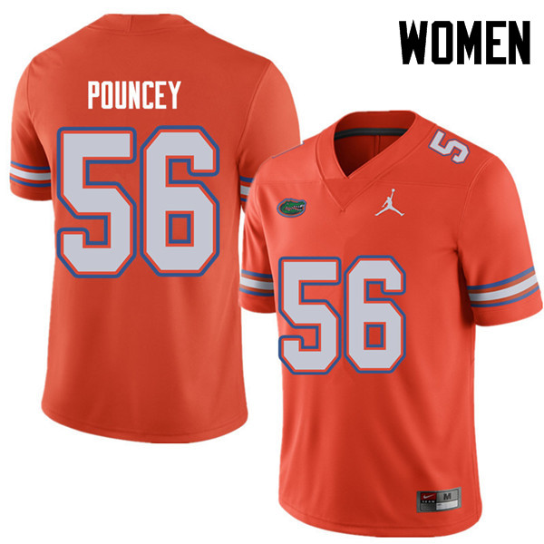 Jordan Brand Women #56 Maurkice Pouncey Florida Gators College Football Jerseys Sale-Orange - Click Image to Close
